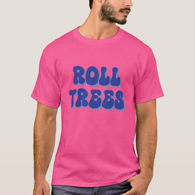 Camiseta Árvores de rolo Superdimensionadas (Frente)