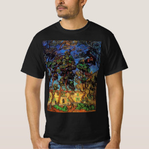 Camiseta Árvores de Van Gogh no Jardim, Hospital de Saint P