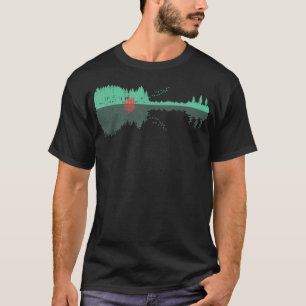 Camiseta Árvores de Violão Reflexão de Água Arte - Músicos