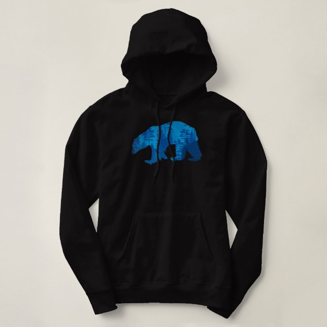 Camiseta Árvores do Exterior Árvores Animais Ursos Marrons  (Frente do Design)