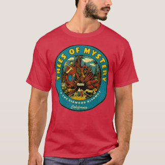 Camiseta Árvores do Mistério Vintage decal da Califórnia