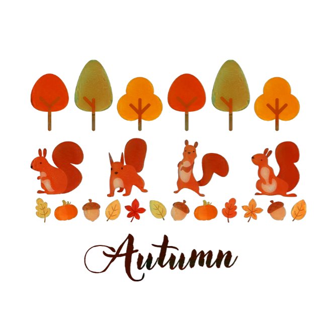 Camiseta Árvores e Esquilos de outono (Criador carregado)