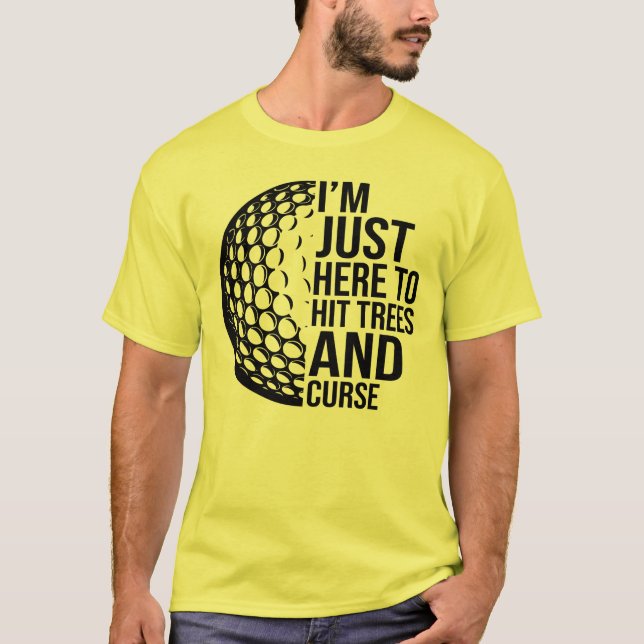 Camiseta Árvores e Maldição - Humor de Golfe (Frente)