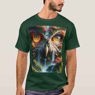 Camiseta Árvores em Cascata de Coruja Fantasia