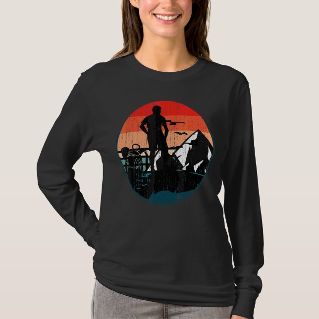 Camiseta Árvores Florestais Retrorísticas Campos Hiker Mont (Frente)
