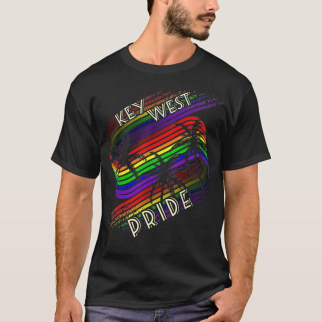 Camiseta Árvores-palma do Orgulho gay do Orgulho Ocidental  (Frente)