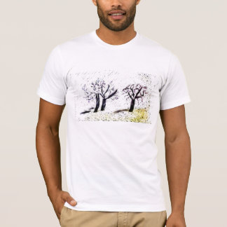 Camiseta árvores pretas do risco