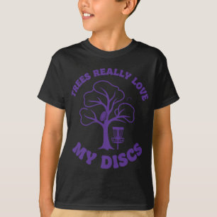 Camiseta Árvores Realmente Amam Meus Discos Engraçado Disc