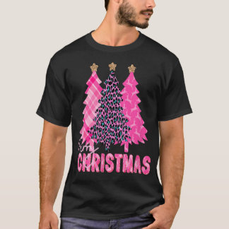 Camiseta Árvores Rosa Feliz de Natal