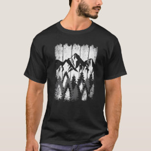 Camiseta Árvores Selvagens Montanha Natureza Fora do Caminh