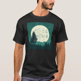 Camiseta Árvores Silhouette da Floresta Natural