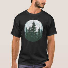 Camiseta Árvores Silhouette da Floresta Natural