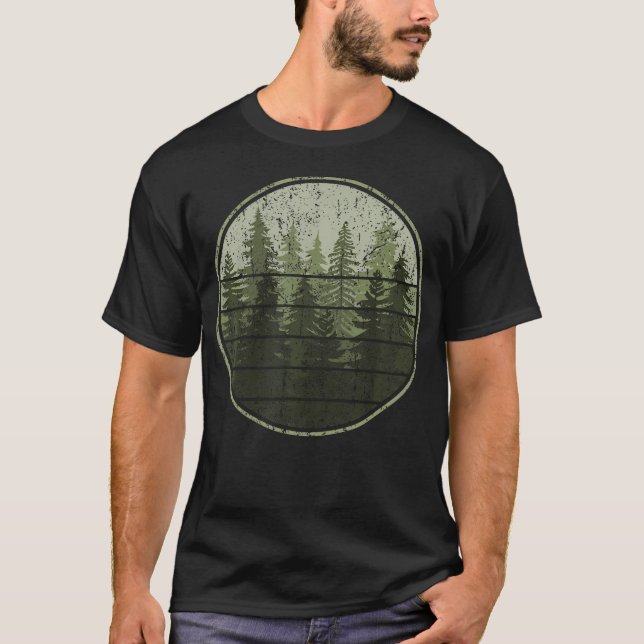 Camiseta Árvores Vida Selvagem Natureza Vintage (Frente)