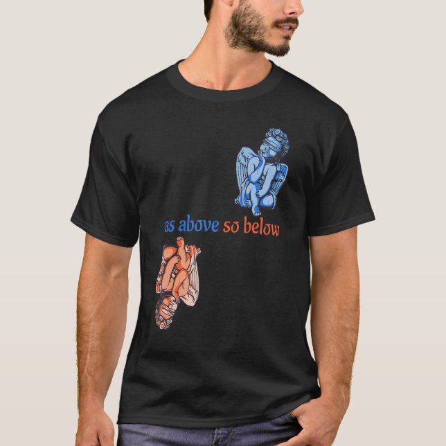 Camiseta As Above So Below Angels Magic Alchemy Occult (Frente)