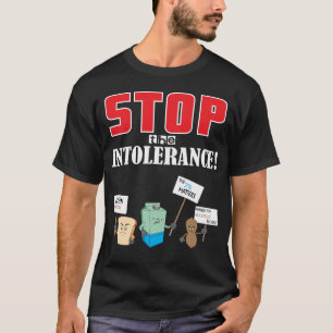 Camiseta As alergias de comida param a intolerância - leite