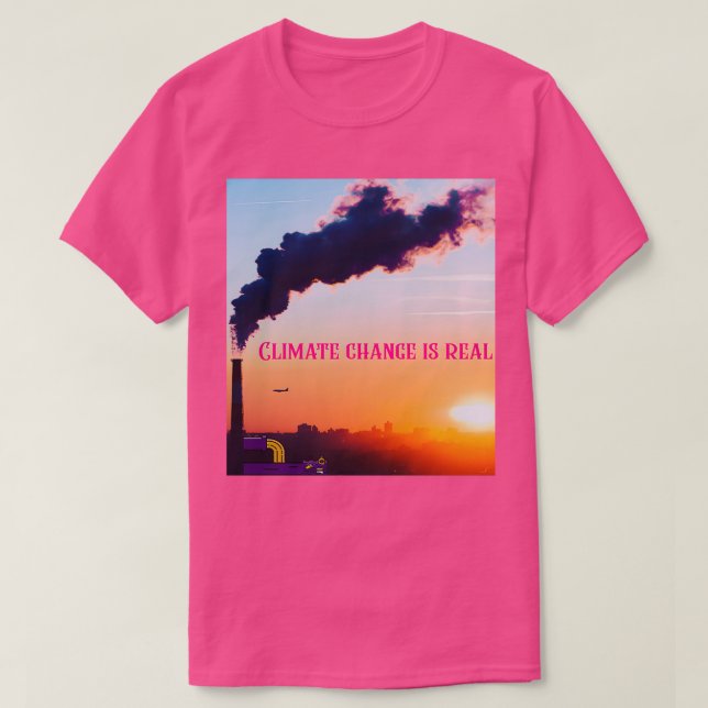 Camiseta As alterações climáticas salvam o planeta 3 (Frente do Design)