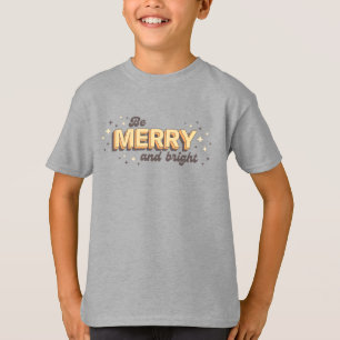 Camiseta As aspas do Xmas são texto brilhante e feliz