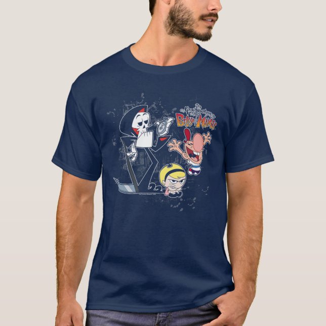 Camiseta As Aventuras Macabras de Billy Mandy Elenco de San (Frente)