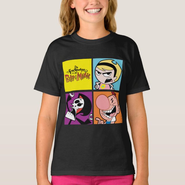 Camiseta As Aventuras Negras de Billy & Mandy Character Art (Frente)