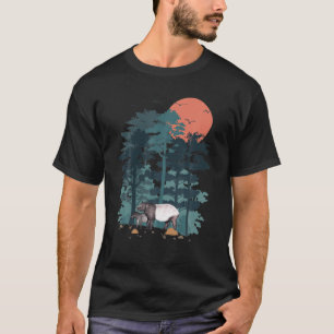 Camiseta As Aves Da Árvore Pinheira De Tapir Estão Voando P