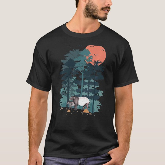 Camiseta As Aves Da Árvore Pinheira De Tapir Estão Voando P (Frente)