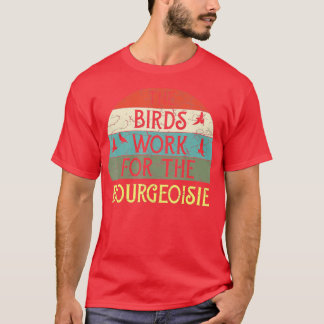 Camiseta As Aves Trabalham Para O Figurino Da Vintagem Burg