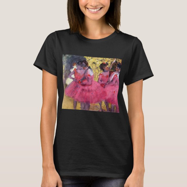 Camiseta As Bailarinas Rosa, Antes do Ballet de Edgar Degas (Frente)