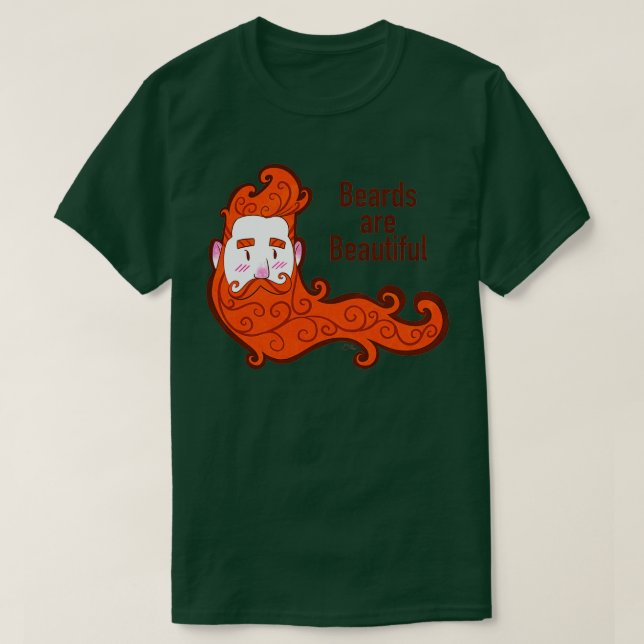 Camiseta As barbas são lindas (Frente do Design)