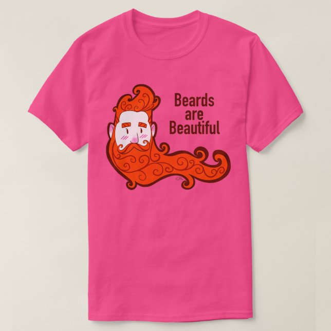Camiseta As barbas são lindas jantes clássicas (Frente do Design)