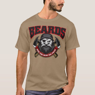 Camiseta As barbas são o novo design de barba de seis unida