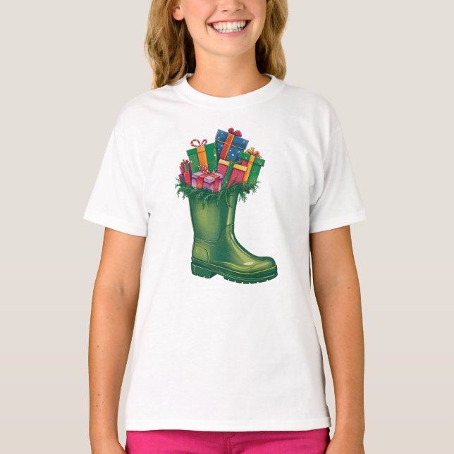 Camiseta As Botas Novas do Papai Noel (Frente)