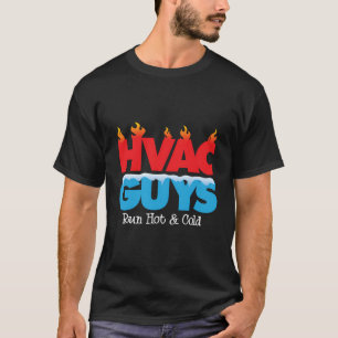 Camiseta As Caras De Hvac Funcionam Com Aquecimento E Cooli