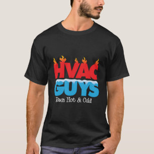 Camiseta As Caras De Hvac Funcionam Com Aquecimento E Cooli