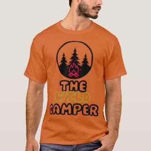 Camiseta as citações engraçadas do acampamento selvagem