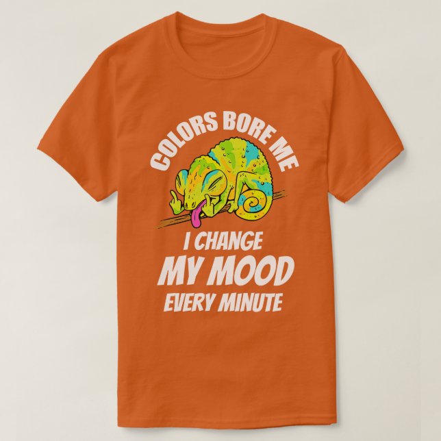 Camiseta As Cores De Chameleon Estão Chatas 2 (Frente do Design)