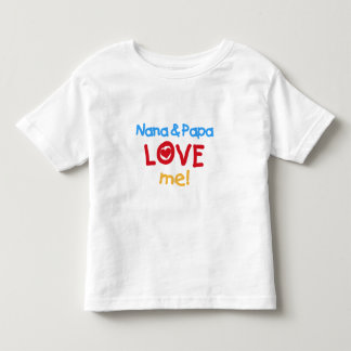 Camiseta As cores preliminares Nana e a papá amam-me