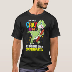 Camiseta As Crianças Arrancam O Dinossauro Dino No Primeiro