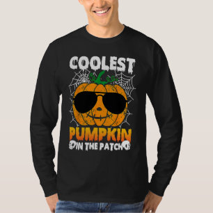Camiseta As Crianças Mais Legais Abóbora No Remendo Teia de