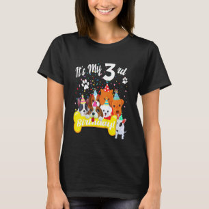Camiseta As Crianças São Minha Garota aniversário de 3 anos