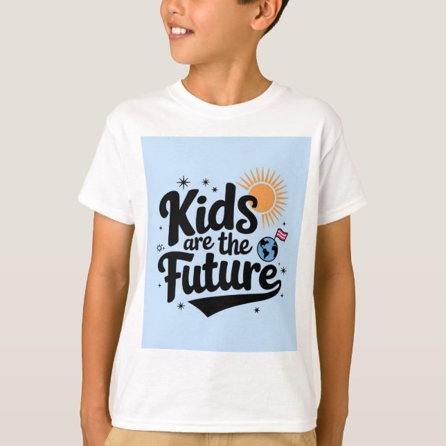 Camiseta as crianças são o design futuro (Frente)