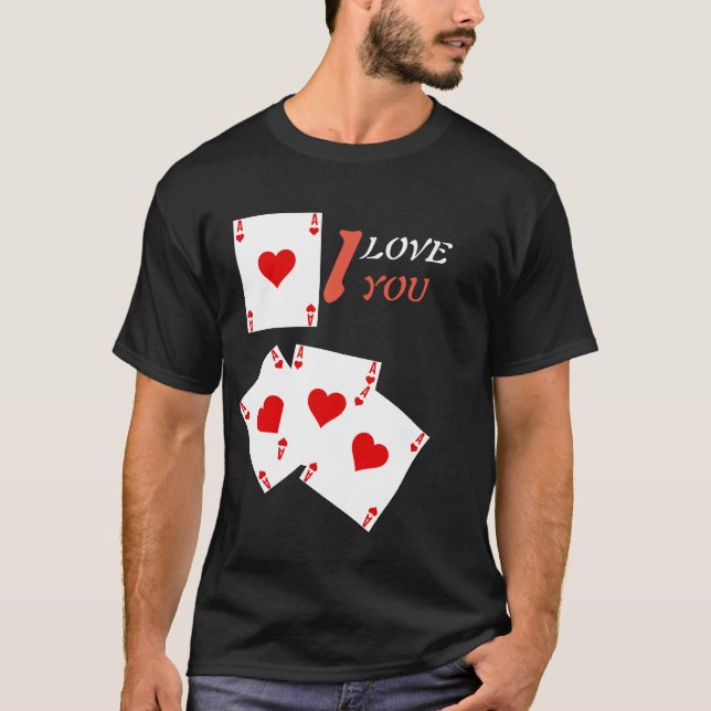 Camiseta Ás de Corações - Camisa-T (Frente)