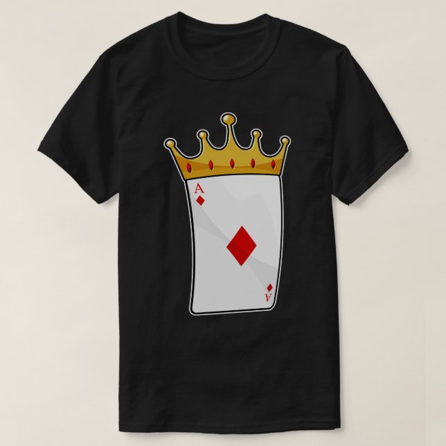 Camiseta Ás de Diamantes com Coroa de Rei (Frente do Design)