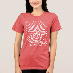 Camiseta Ás de Espadas - Emblema Monoline Sunburst