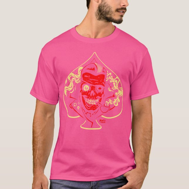 Camiseta Ás De Espadas Horrorizam Psicobilly Zombie Punk Ar (Frente)