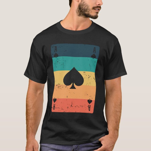 Camiseta Ás do Jogo de Cartas de Pôquer ou Skat (Frente)