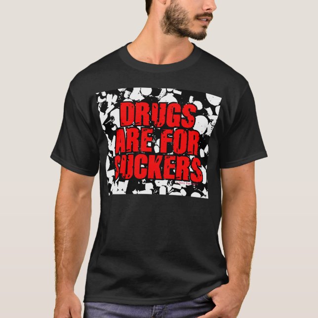 CAMISETA AS DROGAS SÃO PARA OTÁRIOS (Frente)