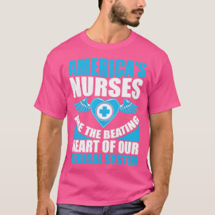Camiseta As enfermeiras americanas são o coração pulsante d
