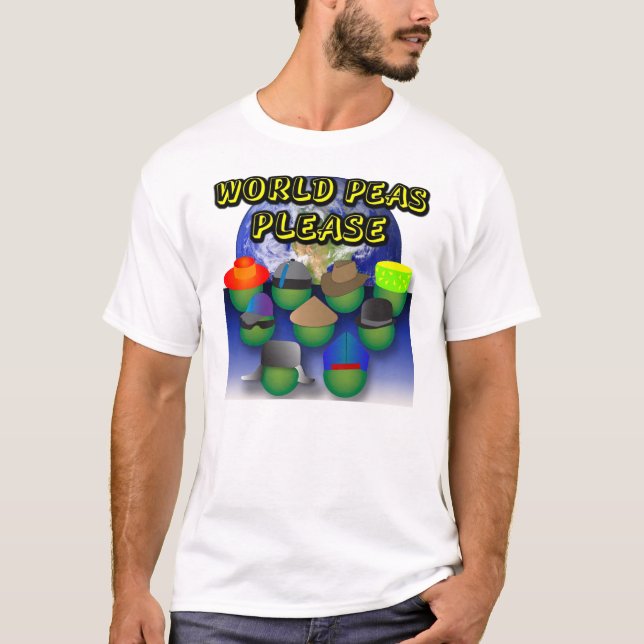 Camiseta As ervilhas do mundo satisfazem (Frente)