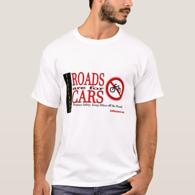 Camiseta As estradas são para carros (Frente)