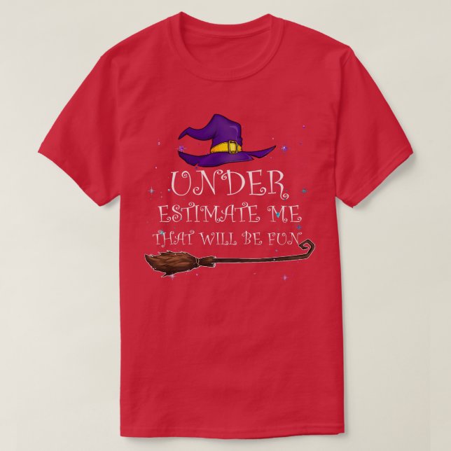Camiseta As Estrelas da Lua do Bruxo Halloween Subestimam-M (Frente do Design)